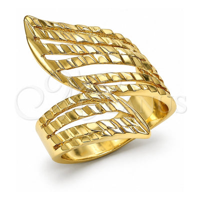 Oro Laminado Elegant Ring, Gold Filled Style Polished, Golden Finish, 01.233.0008.07 (Size 7)