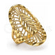 Oro Laminado Elegant Ring, Gold Filled Style Polished, Golden Finish, 01.233.0010.07 (Size 7)