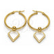 Stainless Steel Medium Hoop, White Enamel Finish, Golden Finish, 02.364.0004.30