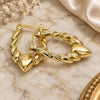Oro Laminado Small Hoop, Gold Filled Style Hollow and Bamboo Design, Polished, Golden Finish, 02.09.0174.25