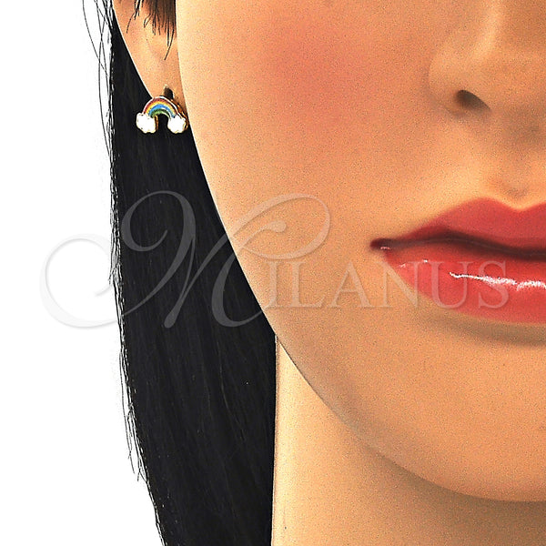 Gold Filled Ring — Stud Earring Polished 02.09. — alternate product view — SKU 129224 | Oro Laminado anillo — Stud Earring pulido 02.09. — SKU 129224