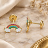 Oro Laminado Stud Earring, Gold Filled Style Polished, Golden Finish, 02.09.0184