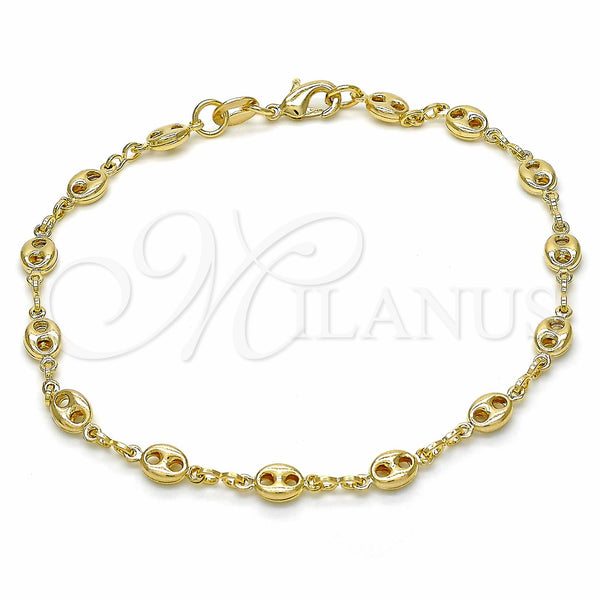 Gold Filled Bracelet — Basic Bracelet Puff Mariner Design Polished 04.09. 03 — main product view — SKU 129259 | Oro Laminado brazalete — básico Bracelet Puff Mariner diseño pulido 04.09. 03 — SKU 129259
