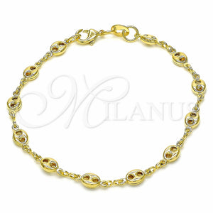 Gold Filled Bracelet — Basic Bracelet Puff Mariner Design Polished 04.09. 03 — main product view — SKU 129261 | Oro Laminado brazalete — básico Bracelet Puff Mariner diseño pulido 04.09. 03 — SKU 129261