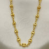 Oro Laminado Basic Necklace, Gold Filled Style Puff Mariner Design, Polished, Golden Finish, 04.09.0185.18 (03 MM Thickness, 18 Inches Length)