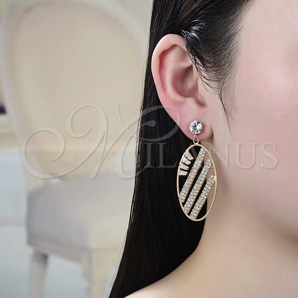 Gold Filled Ring — Long Earring with White Cubic Zirconia and White — alternate product view — SKU 129353 | Oro Laminado anillo — Long Earring with blanco Cubic Zirconia and blanco — SKU 129353
