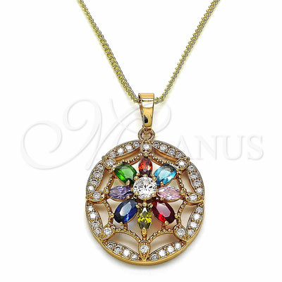 Gold-Filled Flower Necklace 04.284.0019.20 — main product image — SKU 129383 | Collar de Oro Laminado 04.284.0019.20 — imagen principal del producto — SKU 129383