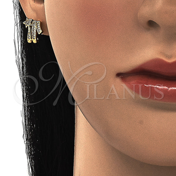 Gold Filled Ring — Stud Earring Star Design with White Cubic Zirconia — alternate product view — SKU 129395 | Oro Laminado anillo — Stud Earring estrella diseño with blanco Cubic Zirconia — SKU 129395