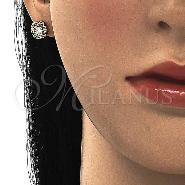 Gold Filled Ring — Stud Earring with White Cubic Zirconia Polished 02. — alternate product view — SKU 129397 | Oro Laminado anillo — Stud Earring with blanco Cubic Zirconia pulido 02. — SKU 129397