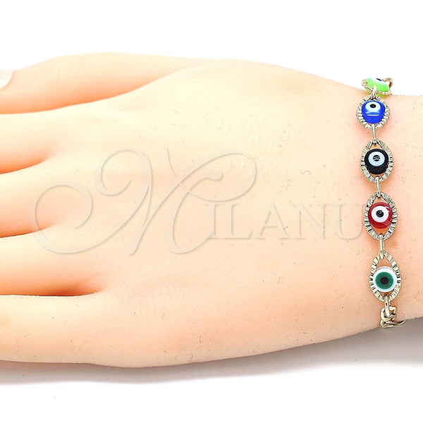 Gold Filled Bracelet — Fancy Bracelet Evil Eye Design Multicolor Resin 03.63. — alternate product view — SKU 129410 | Oro Laminado brazalete — elegante Bracelet Evil Eye diseño Multicolor Resin 03.63. — SKU 129410