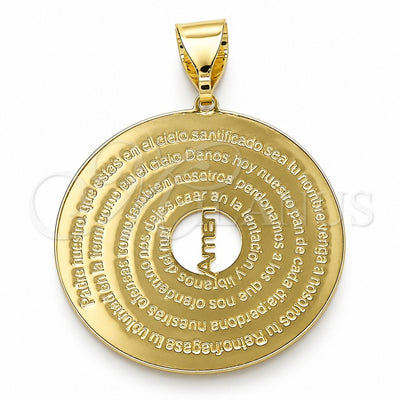 Oro Laminado Fancy Pendant, Gold Filled Style Polished, Golden Finish, 05.339.0001