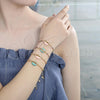 Oro Laminado Adjustable Bolo Bracelet, Gold Filled Style Shell Design, with Multicolor Cubic Zirconia, Pink Enamel Finish, Golden Finish, 03.63.2090.1.10 (01 MM Thickness, 10 Inches Length)