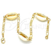 Oro Laminado Fancy Anklet, Gold Filled Style Shell Design, Polished, Golden Finish, 03.63.2083.10 (04 MM Thickness, 10 Inches Length)