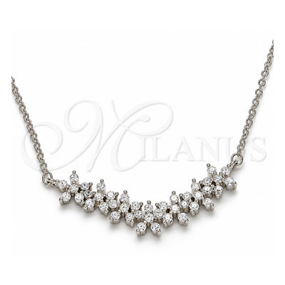 Sterling Silver Flower Necklace 04.336.0128.16 for wholesale, main product view