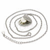 Sterling Silver Pendant Necklace, Shell Design, with White Micro Pave and Ivory Pearl, Polished, Rhodium Finish, 04.336.0129.16