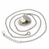 Sterling Silver Pendant Necklace, Shell Design, with White Micro Pave and Ivory Pearl, Polished, Rhodium Finish, 04.336.0129.16 (01 MM Thickness, 16 Inches Length)