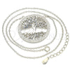 Sterling Silver Pendant Necklace, Tree Design, with White Micro Pave, Polished, Rhodium Finish, 04.336.0133.16 (01 MM Thickness, 16 Inches Length)