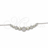 Sterling Silver Pendant Necklace, with White Cubic Zirconia, Polished, Rhodium Finish, 04.336.0135.16 (01 MM Thickness, 16 Inches Length)