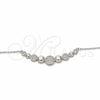 Sterling Silver Pendant Necklace, with White Cubic Zirconia, Polished, Rhodium Finish, 04.336.0135.16 (01 MM Thickness, 16 Inches Length)
