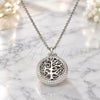 Sterling Silver Pendant Necklace, Tree Design, with White Cubic Zirconia, Polished, Rhodium Finish, 04.336.0137.16 (01 MM Thickness, 16 Inches Length)
