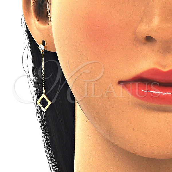 Sterling Silver Ring — Long Earring with White Cubic Zirconia Polished 02. — alternate product view — SKU 129476 | Plata 925 anillo — Long Earring with blanco Cubic Zirconia pulido 02. — SKU 129476