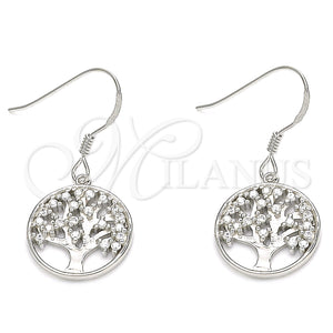Sterling Silver Ring — Dangle Earring Tree Design with White Cubic Zirconia — main product view — SKU 129481 | Plata 925 anillo — Dangle Earring Tree diseño with blanco Cubic Zirconia — SKU 129481
