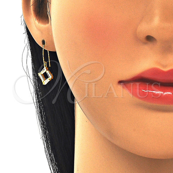 Sterling Silver Ring — Dangle Earring with White Cubic Zirconia Polished 02. — alternate product view — SKU 129483 | Plata 925 anillo — Dangle Earring with blanco Cubic Zirconia pulido 02. — SKU 129483