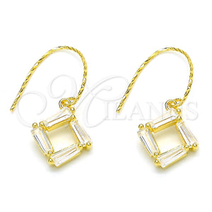 Sterling Silver Ring — Dangle Earring with White Cubic Zirconia Polished 02. — main product view — SKU 129483 | Plata 925 anillo — Dangle Earring with blanco Cubic Zirconia pulido 02. — SKU 129483