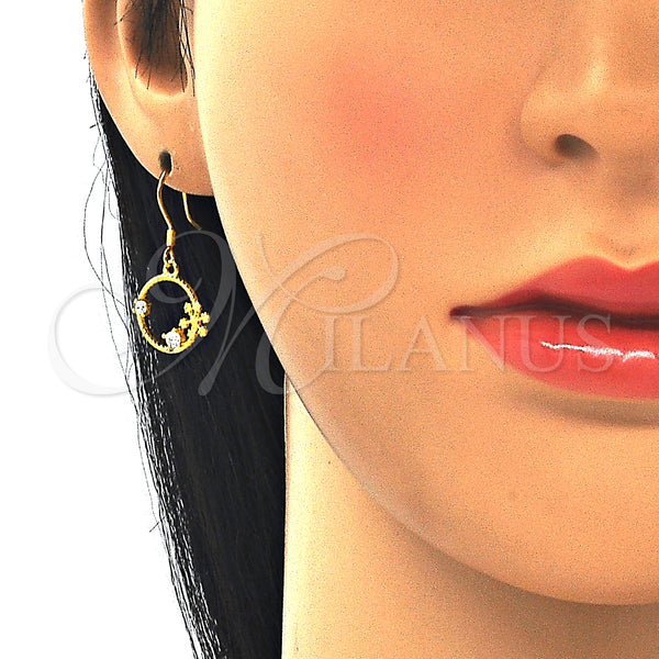 Sterling Silver Ring — Dangle Earring with White Cubic Zirconia Polished 02. — alternate product view — SKU 129492 | Plata 925 anillo — Dangle Earring with blanco Cubic Zirconia pulido 02. — SKU 129492