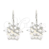 Sterling Silver Stud Earring, with White Cubic Zirconia, Polished, Rhodium Finish, 02.366.0014