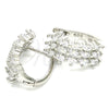 Sterling Silver Huggie Hoop, with Multicolor Cubic Zirconia, Polished, Rhodium Finish, 02.186.0178.15