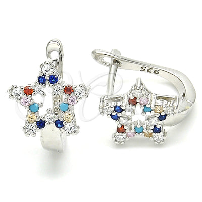 Sterling Silver Star Hoop Earrings 02.186.0187.12 for wholesale, main product view