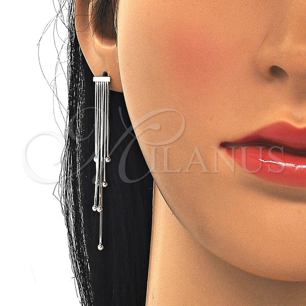 Sterling Silver Ring — Long Earring Polished 02. — alternate product view — SKU 129523 | Plata 925 anillo — Long Earring pulido 02. — SKU 129523