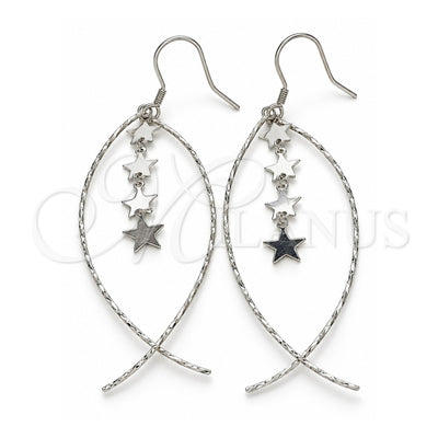 Sterling Silver Star Earrings 02.367.0002 for wholesale, main product view