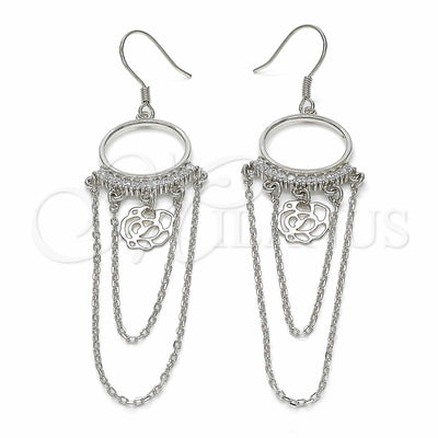 Sterling Silver Flower Earrings 02.367.0019 for wholesale, main product view