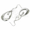 Sterling Silver Stud Earring, Teardrop Design, Polished, Rhodium Finish, 02.367.0021