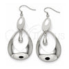 Sterling Silver Stud Earring, Teardrop Design, Polished, Rhodium Finish, 02.367.0021