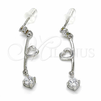 Sterling Silver Heart Earrings 02.367.0023 for wholesale, main product view