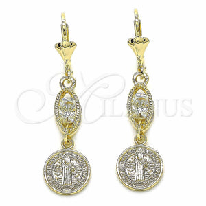 Gold Filled Ring — Long Earring San Benito Design with White Cubic — main product view — SKU 129561 | Oro Laminado anillo — Long Earring San Benito diseño with blanco Cubic — SKU 129561