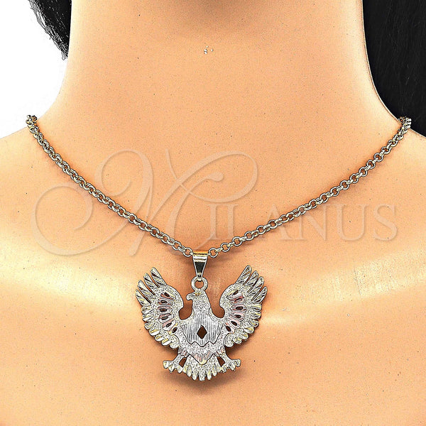 Gold Filled Pendant — Religious Pendant Eagle Design Polished Tricolor 05. — alternate product view — SKU 129583 | Oro Laminado dije — Religious Pendant Eagle diseño pulido Tricolor 05. — SKU 129583