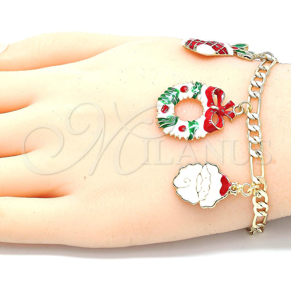 Gold Filled Bracelet — Charm Bracelet Tree and Star Design Multicolor Enamel — alternate product view — SKU 129597 | Oro Laminado brazalete — Charm Bracelet Tree and estrella diseño Multicolor Enamel — SKU 129597