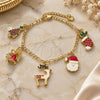 Oro Laminado Charm Bracelet, Gold Filled Style Tree and Star Design, Multicolor Enamel Finish, Golden Finish, 03.351.0060.07 (03 MM Thickness, 7 Inches Length)