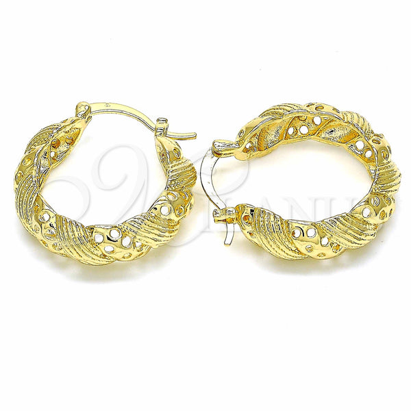 Gold Filled Hoop Earrings — Medium Hoop Polished 02. — main product view — SKU 129674 | Oro Laminado aretes de aro — Medium Hoop pulido 02. — SKU 129674