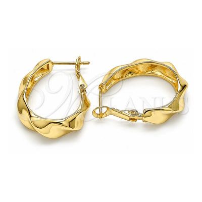 Oro Laminado Huggie Hoop, Gold Filled Style Polished, Golden Finish, 02.170.0287.25
