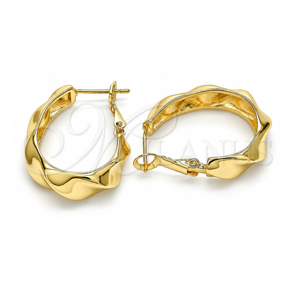 Oro Laminado Huggie Hoop, Gold Filled Style Polished, Golden Finish, 02.170.0287.25