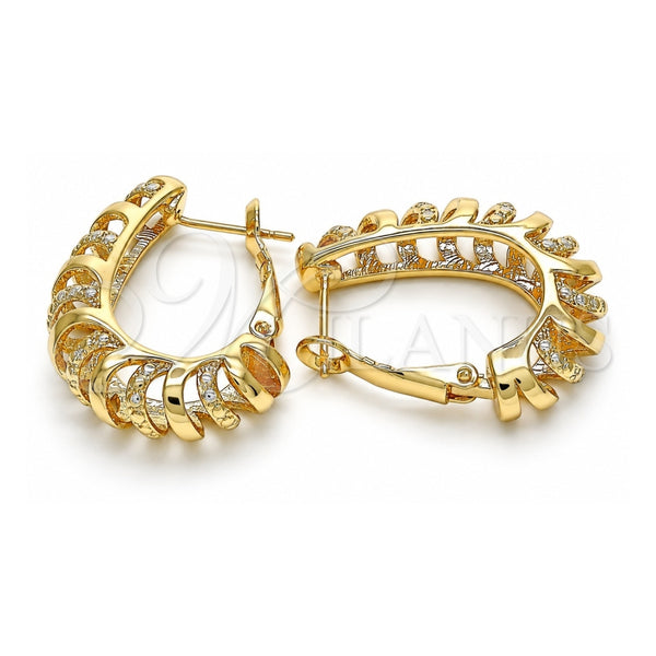 Oro Laminado Huggie Hoop, Gold Filled Style Polished, Golden Finish, 02.170.0290.25