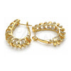 Oro Laminado Huggie Hoop, Gold Filled Style Polished, Golden Finish, 02.170.0290.25