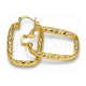Argolla Pequeña 02.170.0292.25 Oro Laminado, Diseño de Hueco, Diamantado, Tono Dorado
