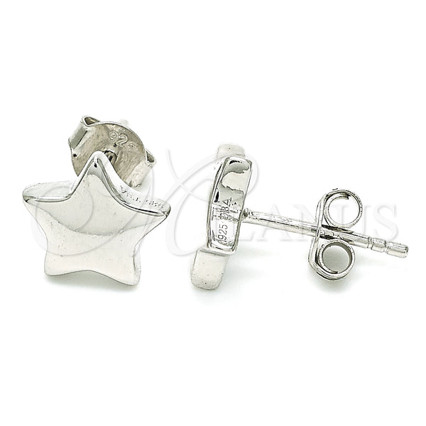 Sterling Silver Ring — Stud Earring Star Design Polished 02. — main product view — SKU 129751 | Plata 925 anillo — Stud Earring estrella diseño pulido 02. — SKU 129751