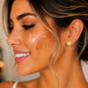 Sterling Silver Stud Earring, Star Design, Polished, Golden Finish, 02.369.0017.1